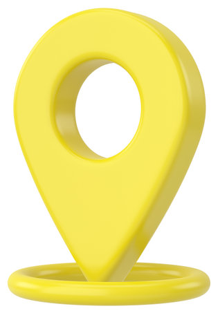 3D location sign. 3D icon. 3D illustration.の写真素材