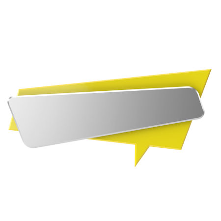 Modern text box. Metallic text box. 3D element.の写真素材