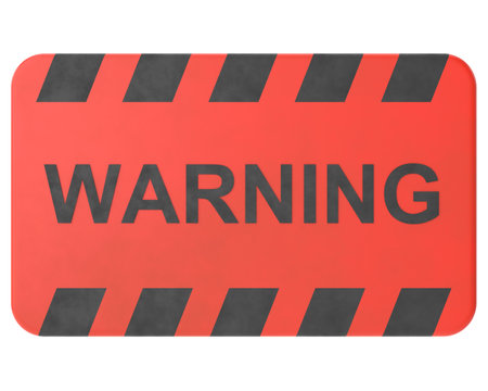Warning sign. 3D illustration.の写真素材