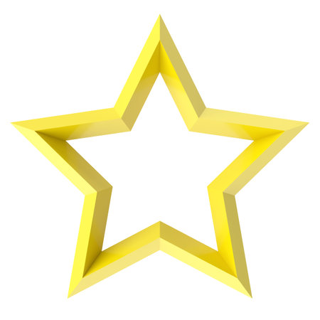 3D star. 3D illustration.の写真素材