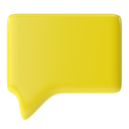 Speech bubble. Speech balloon. Text box. 3D illustration.の写真素材