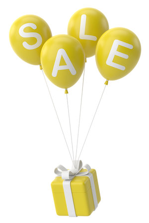Sale banner decoration. 3D illustration.の写真素材