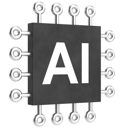 Artificial Intelligence. AI chip. 3D illustration.の写真素材