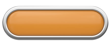 3D button. Empty button. 3D illustration.の写真素材
