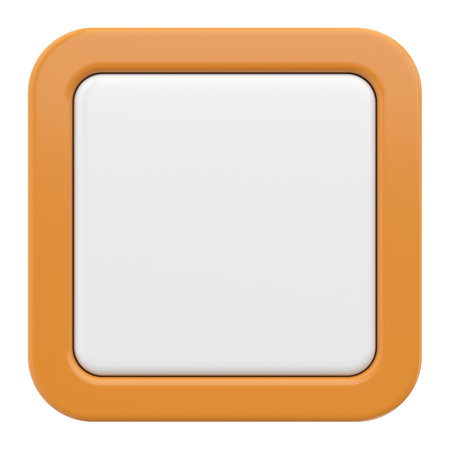 3D button. Empty button. 3D illustration.の写真素材
