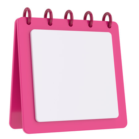 Empty calendar. 3D calendar. 3D illustration.の写真素材