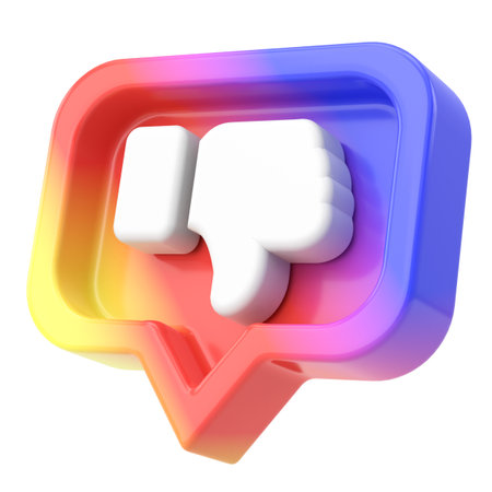 3D dislike icon. 3D illustration.の写真素材