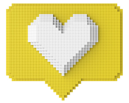 Like icon. Love icon. 3D illustration.の写真素材