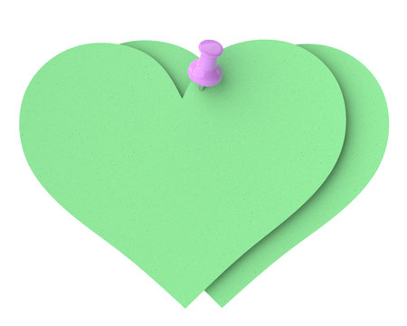 Heart paper. Valentine card. 3D illustration.の写真素材
