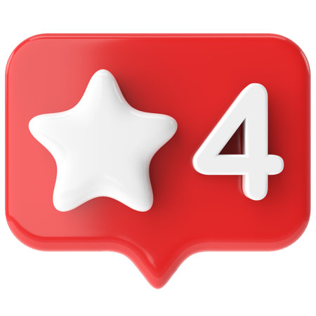 3D score. 4 point. 3D illustration.の写真素材