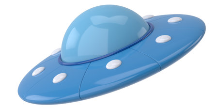 UFO. 3D illustration. 3D rendering.の写真素材