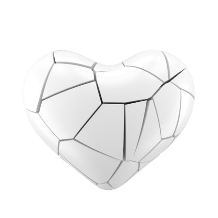 3D broken heart. 3D illustration.の写真素材