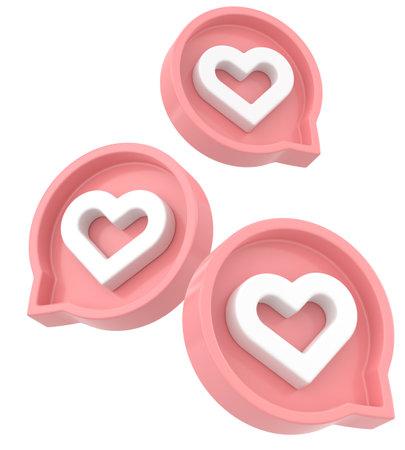 3D like icon. 3D illustration.の写真素材