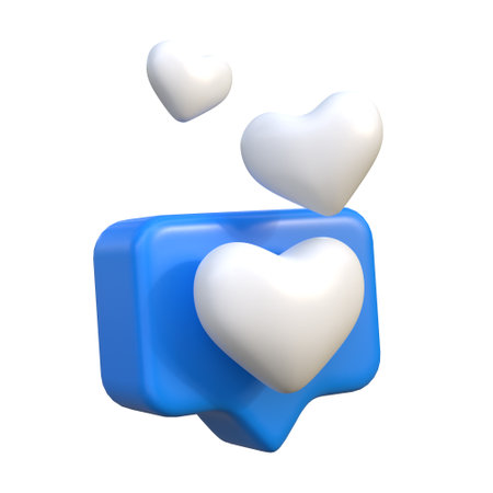 Like icon design. 3D icon. 3D illustration.の写真素材