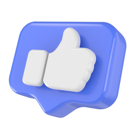 3D like icon. 3D illustration.の写真素材