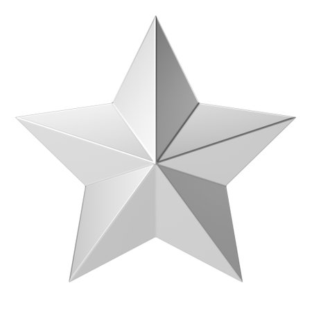 3D star. 3D Christmas element. 3D illustration.の写真素材