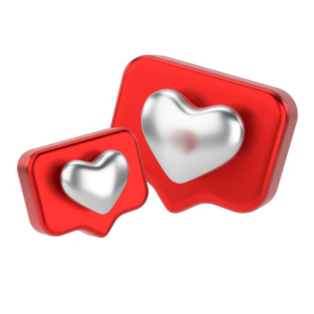3D like icon. 3D icon. 3D illustration.の写真素材
