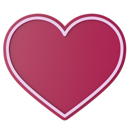Heart shape. Valentine decoration. 3D illustration.の写真素材