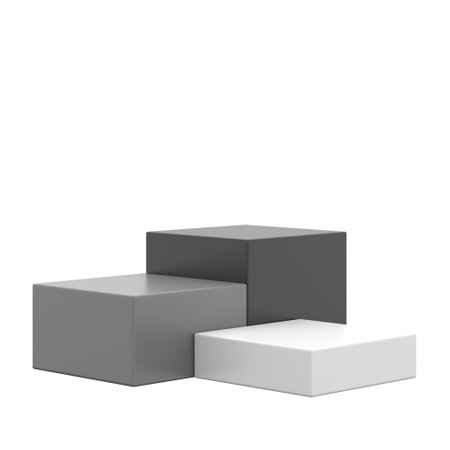 Display stand. Product podium. 3D illustration.の写真素材