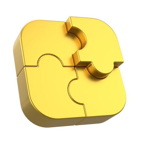 3D puzzle. 3D icon.の写真素材