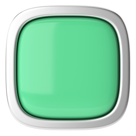 3D button. Empty button. 3D illustration.の写真素材