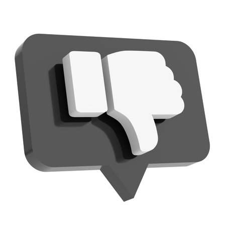 3D dislike icon. 3D illustration.の写真素材