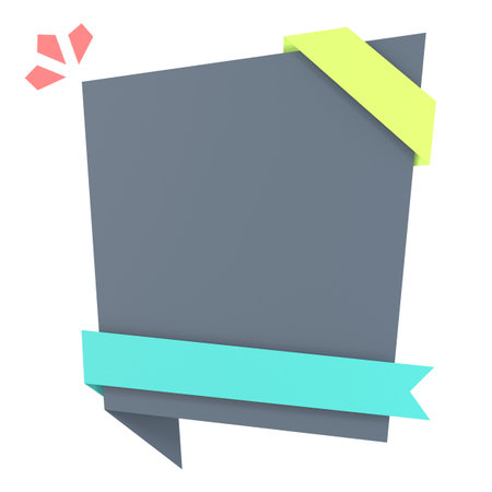 3D speech bubble. Empty banner. 3D illustration.の写真素材