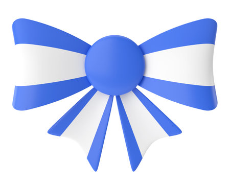 Ribbon. 3D bow. 3D illustration.の写真素材