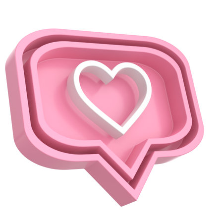 3D like icon. 3D icon. 3D illustration.の写真素材