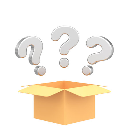 Mystery box. Lucky box. 3D illustration.の写真素材