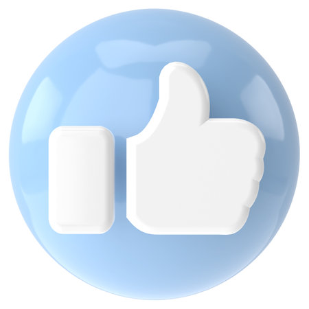 3D like icon. 3D illustration.の写真素材