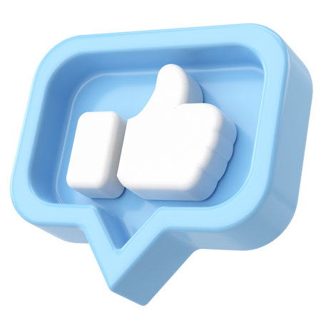 3D like icon. 3D illustration.の写真素材