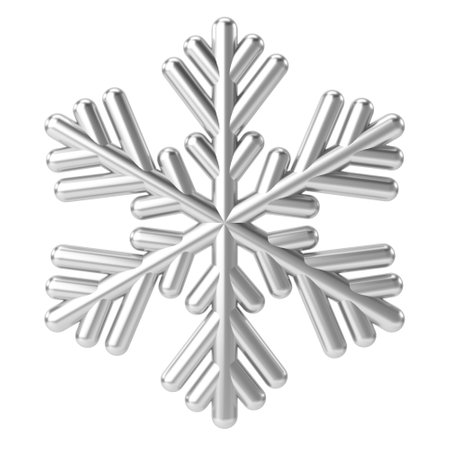 Snowflake. 3D Christmas element. 3D illustration.の写真素材