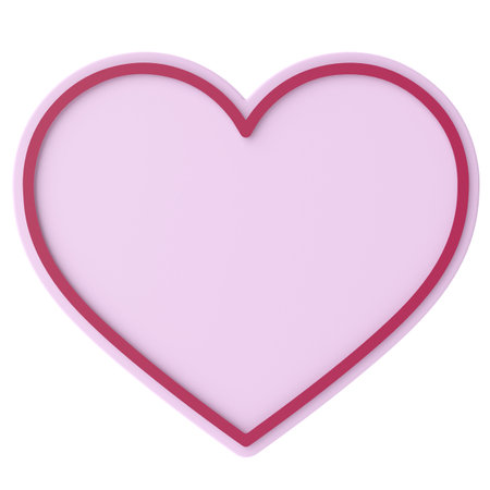 Heart shape. Valentine decoration. 3D illustration.の写真素材