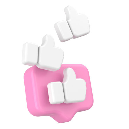 3D like icon. 3D illustration.の写真素材