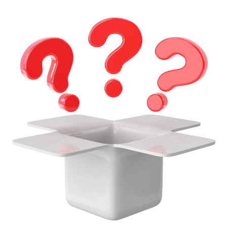 Mystery box. Lucky box. 3D illustration.の写真素材