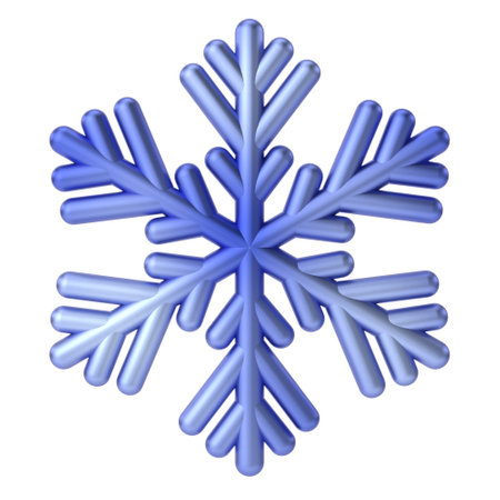 Snowflake. 3D Christmas element.の写真素材