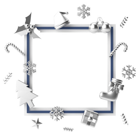 Christmas frame. Christmas Card. Christmas banner decoration.の写真素材