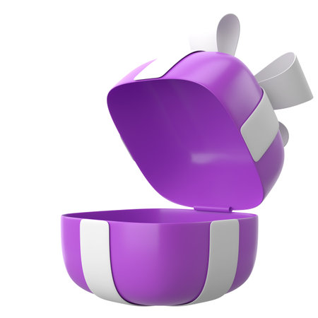 Opened Gift Box. 3D gift box. 3D illustration.の写真素材