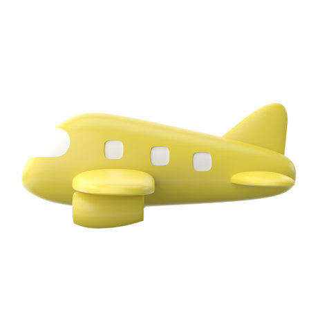 Airplane 3D. Travel element. 3D illustration.の写真素材