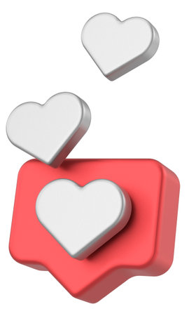 3D like icon. 3D illustration.の写真素材