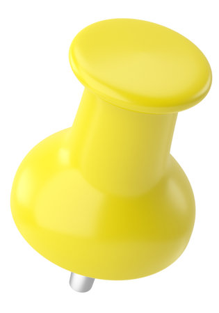 Push pin. Drawing pin. 3D pin. 3D illustration.の写真素材
