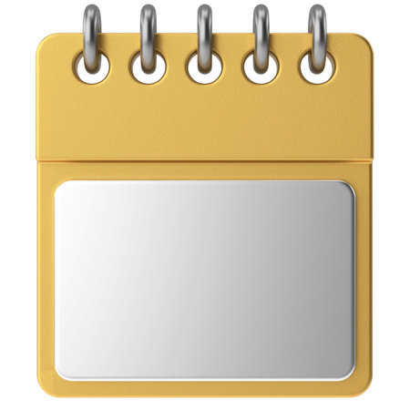 Empty calendar. 3D calendar. 3D illustration.の写真素材