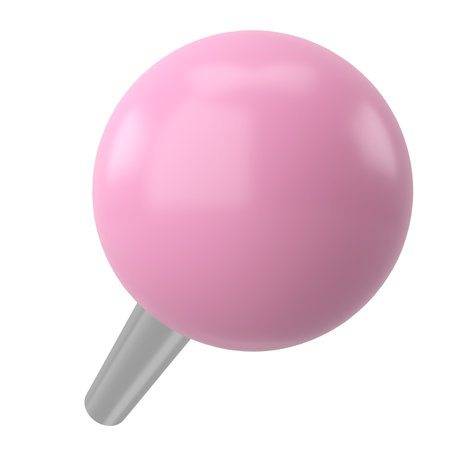Push pin. Drawing pin. 3D pin. 3D illustration.の写真素材
