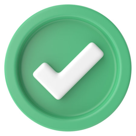 Check mark. Checkbox. 3D illustration.の写真素材