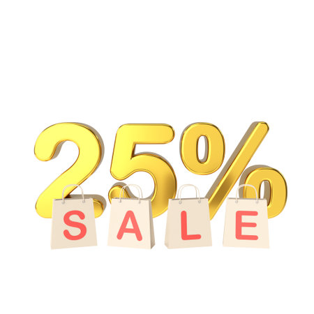 Twenty five percent sale. 25% sale. Sale banner decoration.の写真素材