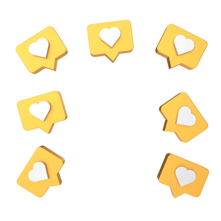 Like icon frame. 3D illustration.の写真素材