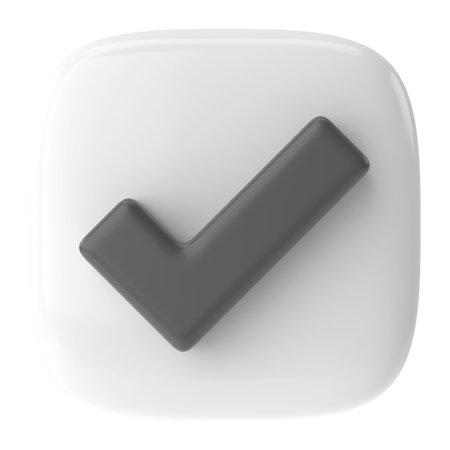 Checkbox. Check mark. 3D illustration.の写真素材