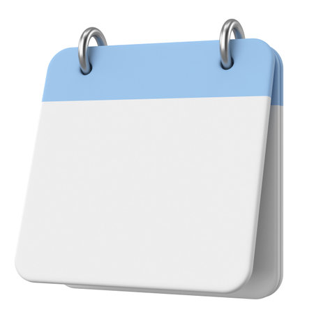 Empty calendar. 3D calendar. 3D illustration.の写真素材