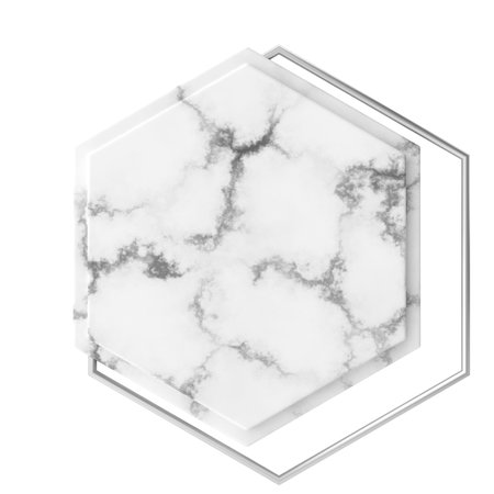 Hexagon shape. 3D illustration.の写真素材